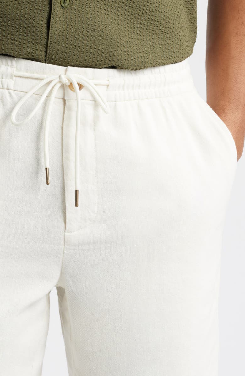 Rails Archer Flat Front Cotton & Linen Shorts, Alternate, color, Ecru