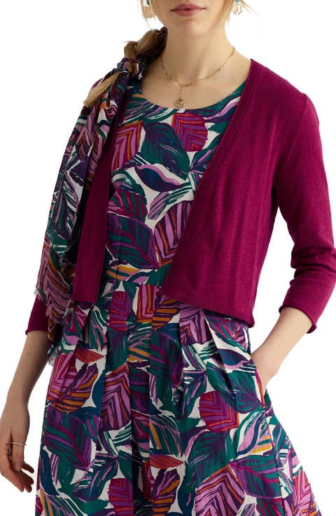 Vanessa Open Front Organic Cotton Crop Cardigan