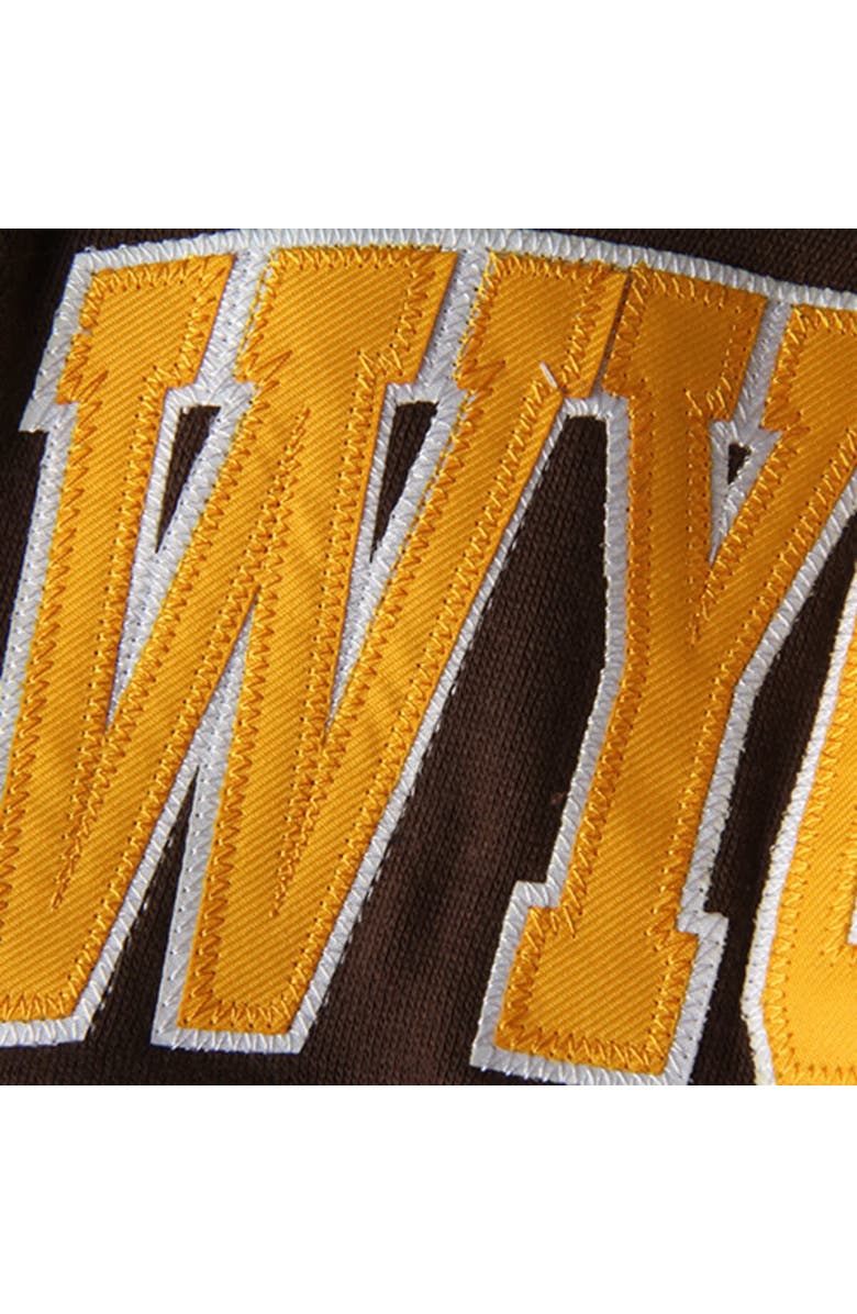 COLOSSEUM Women's Stadium Athletic Brown Wyoming Cowboys Arched Name Full-Zip Hoodie, Alternate, color, Brown