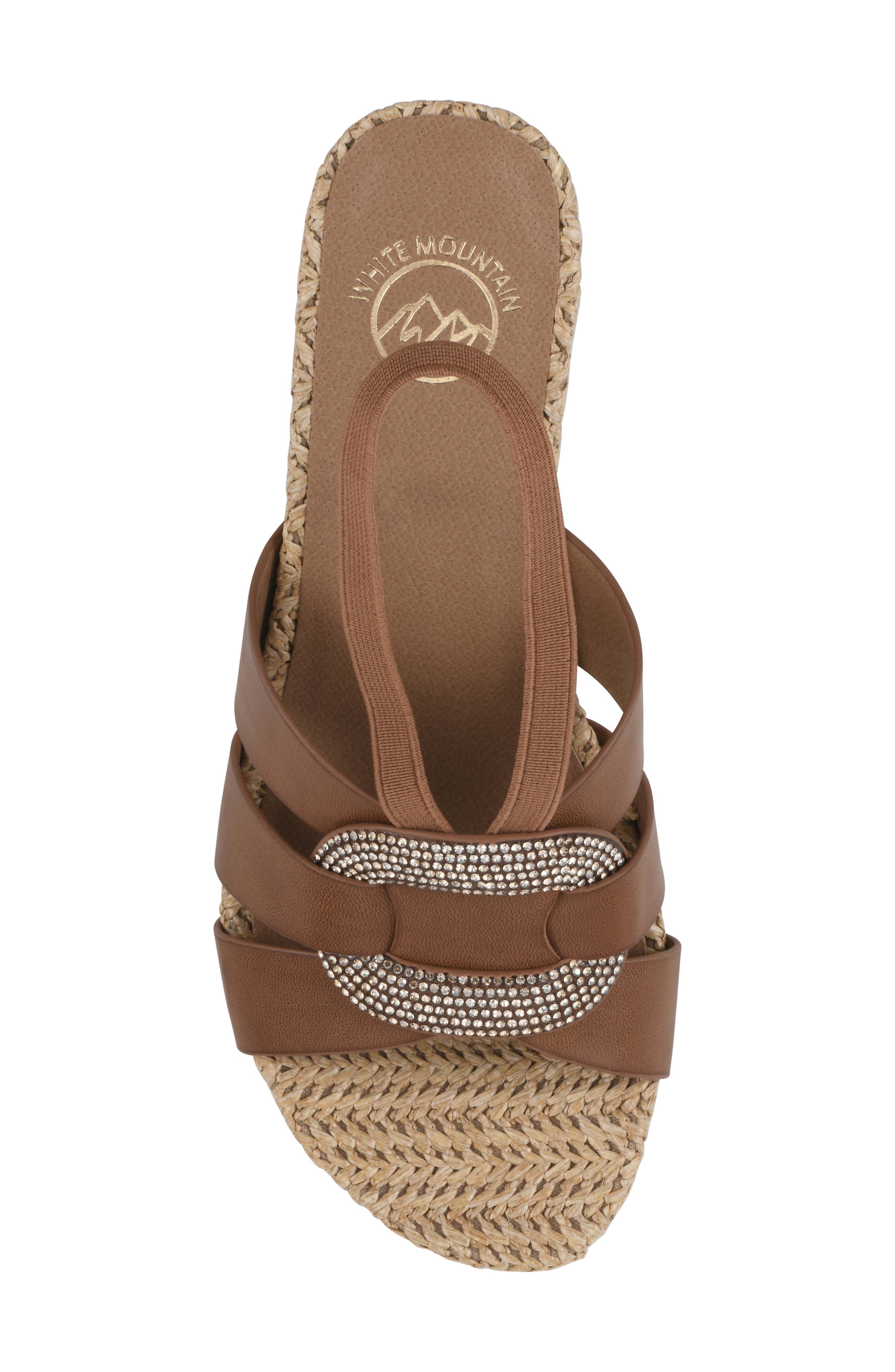 Atavi Wedge Espadrille Sandal, Alternate, color, DARK TAN/ SMOOTH