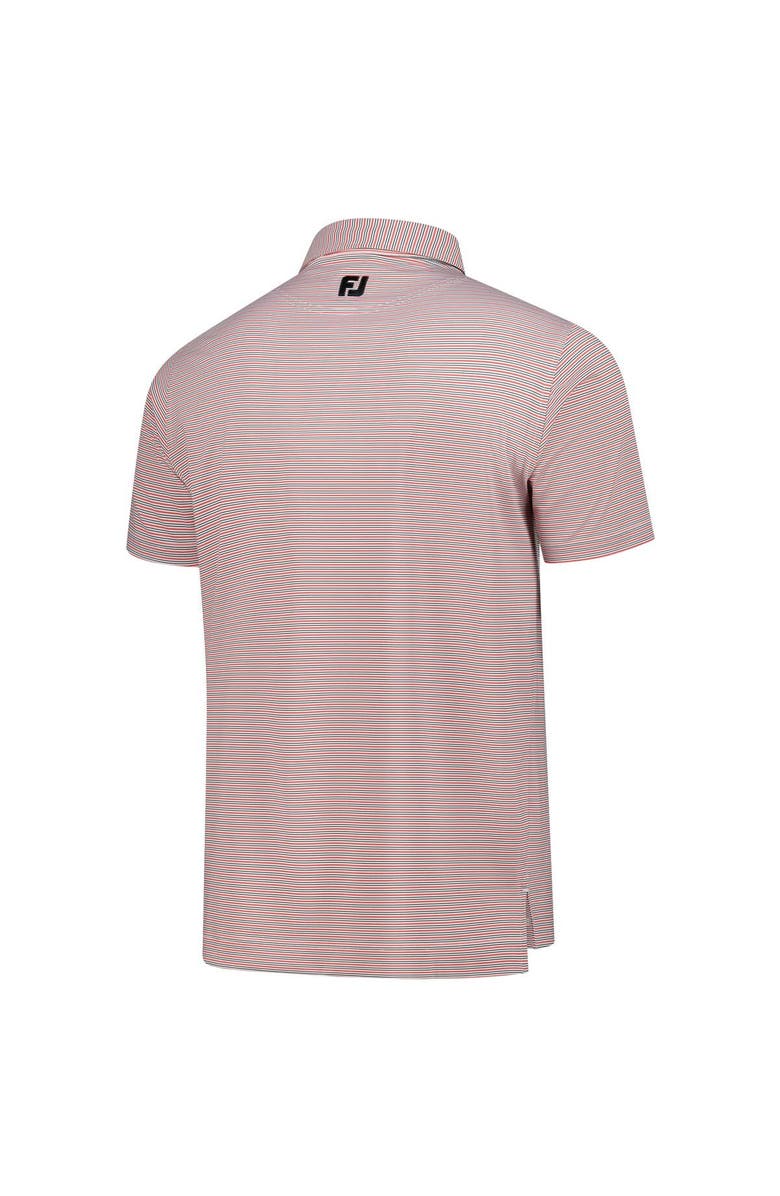 FOOTJOY Men's FootJoy  Coral Genesis Invitational Emory Stripe Lisle ProDry Polo, Alternate, color, Coral