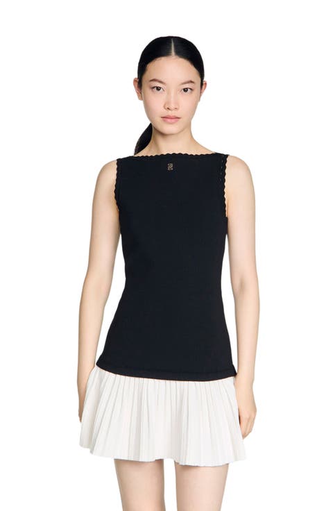 Two-tone Short Knit Dress