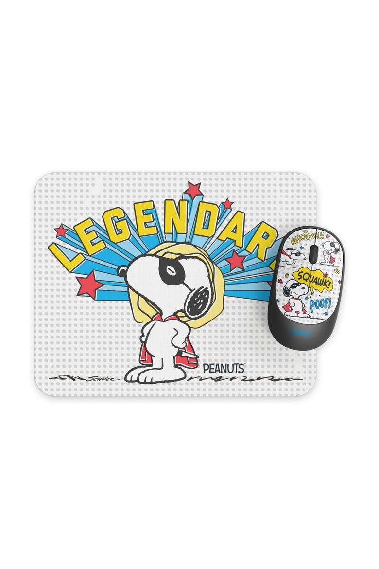 Joe Cool Wireless Mouse & Mouse Pad Set, Alternate, color, WHITE