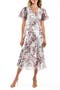 Charmeuse & Chiffon Cocktail Dress