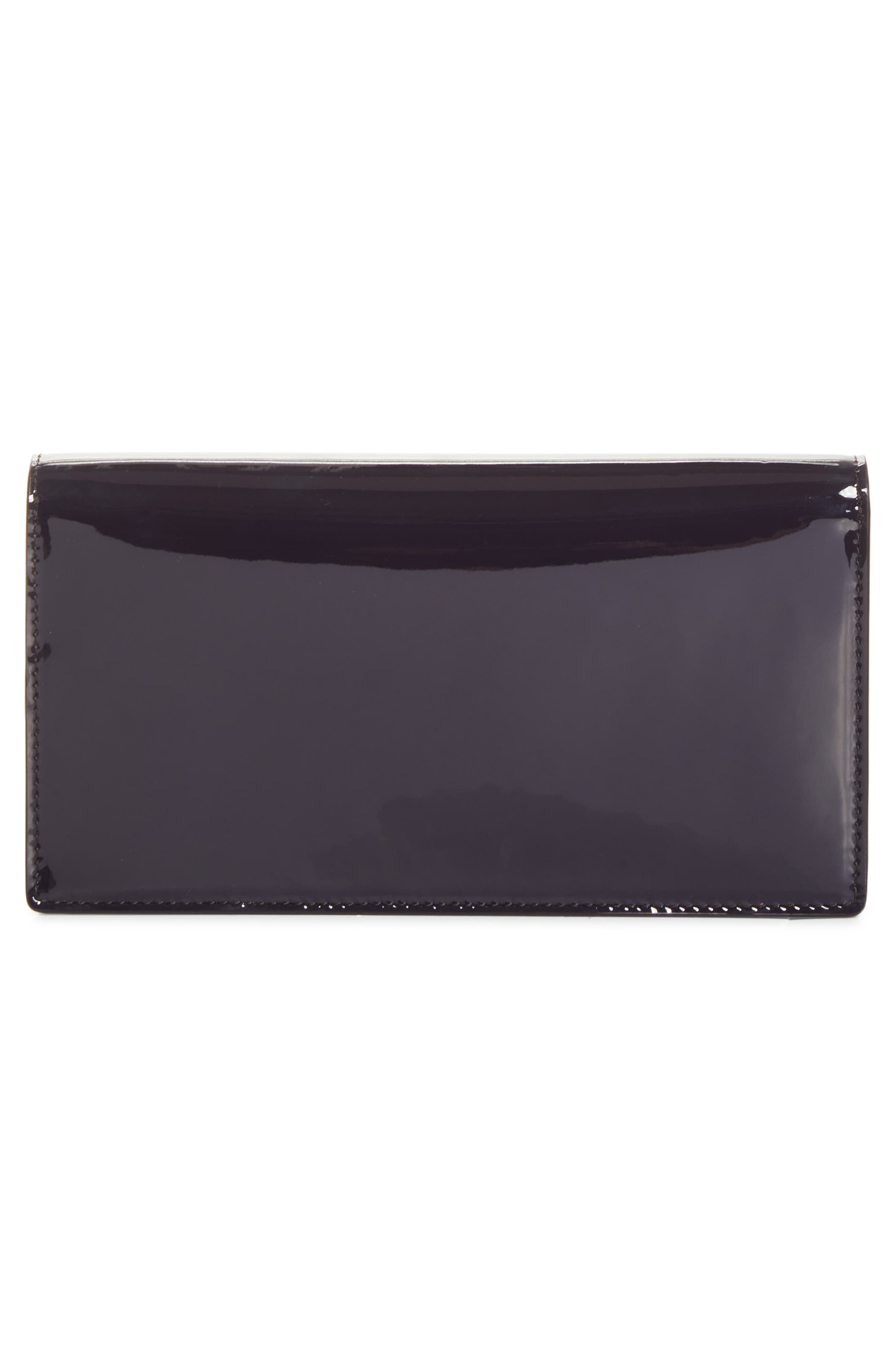 Bettina Patent Leather Clutch, Alternate, color, L533 MUSE/ GUN METAL