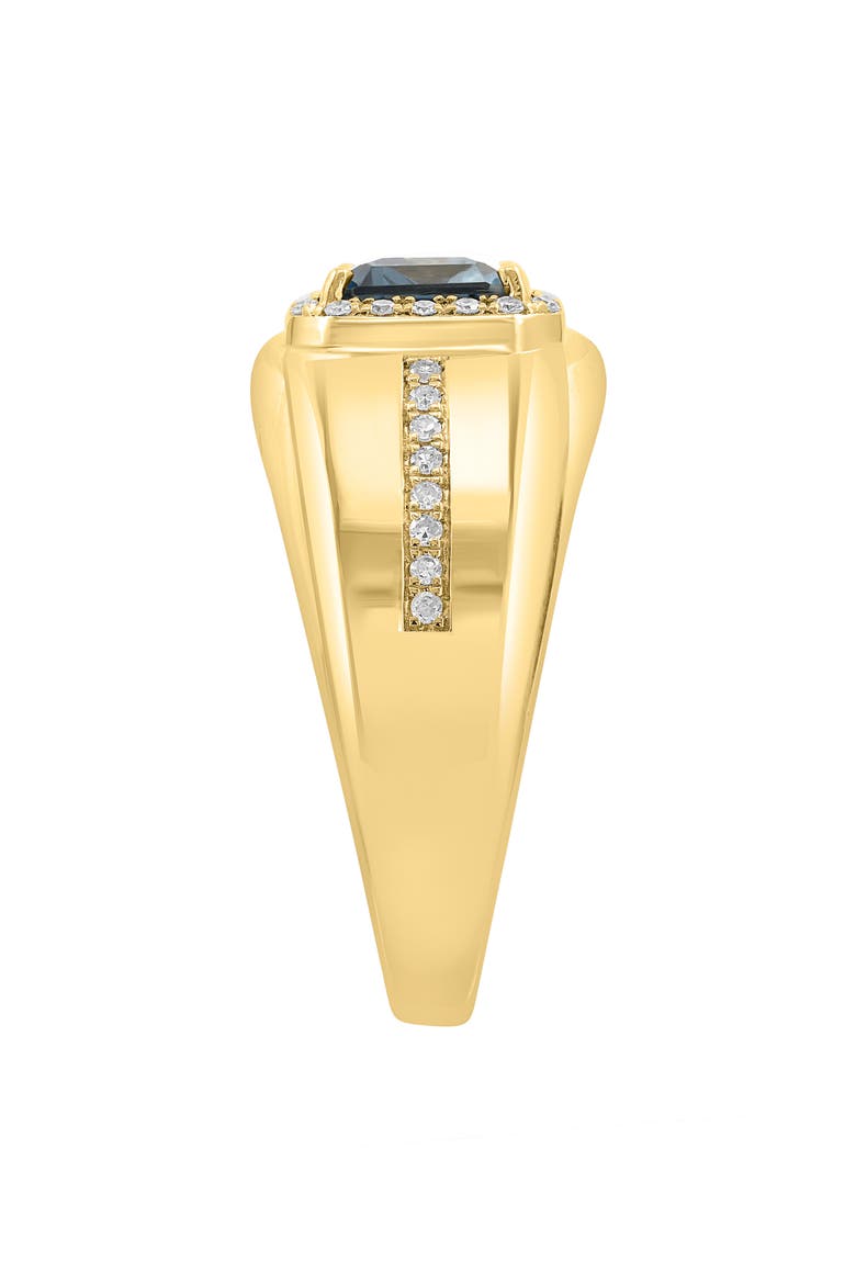 London Blue Topaz & Diamond Ring - 0.16ct., Alternate, color, BLUE