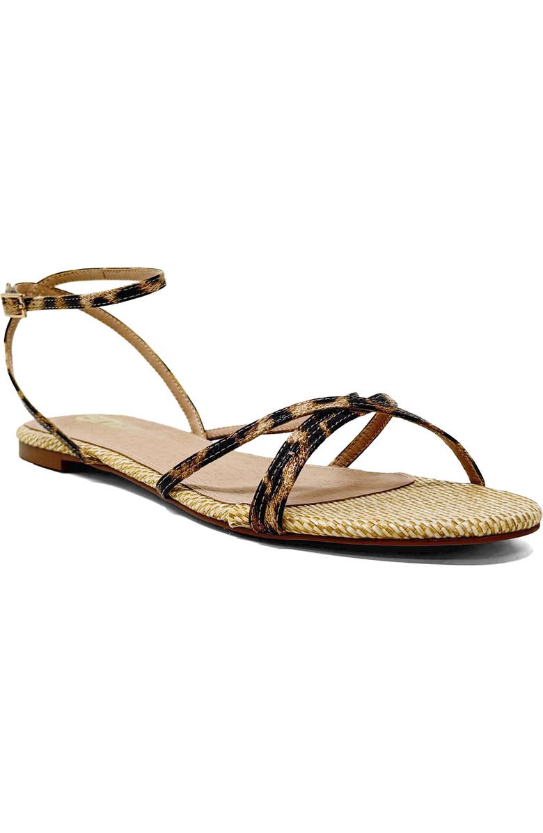 SHUSHOP Betty Ankle Strap Sandal, Main, color, Leopard Print