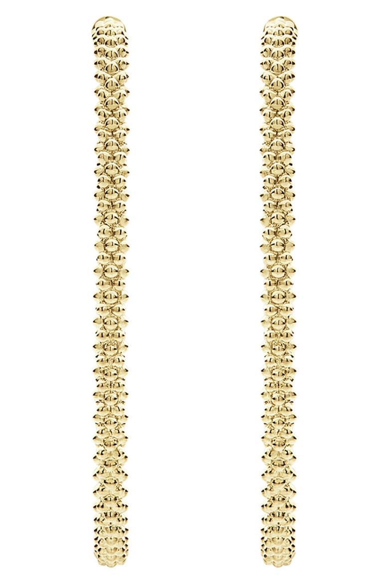 Caviar Gold Hoop Earrings, Alternate, color, GOLD