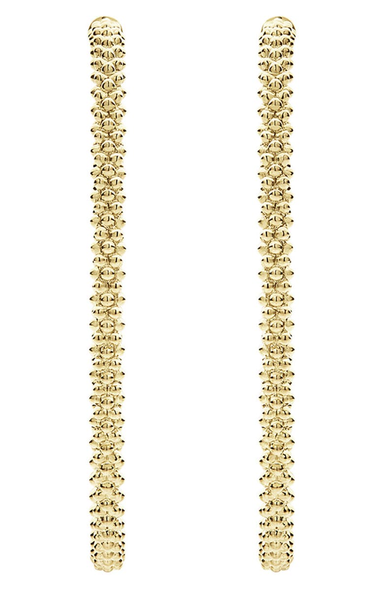 LAGOS Caviar Gold Hoop Earrings, Alternate, color, Gold