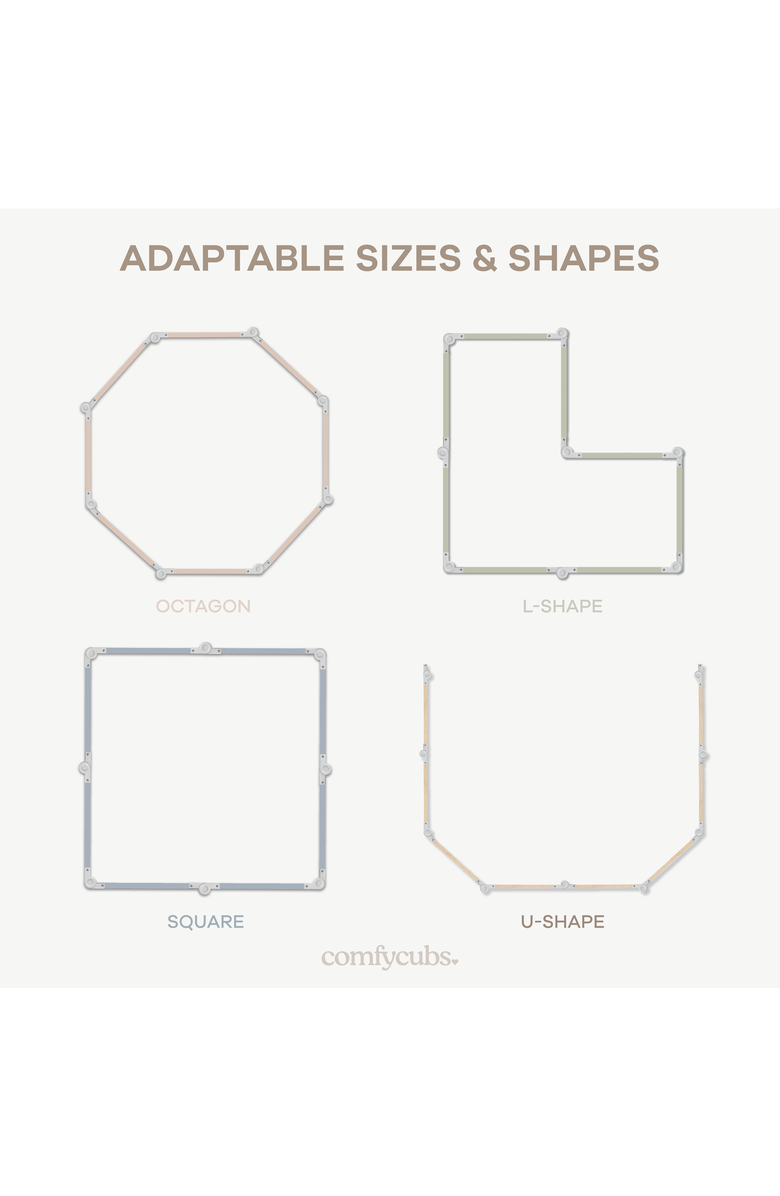 Comfy Cubs Playpen for Toddler and Babies, Alternate, color, Natural Wood