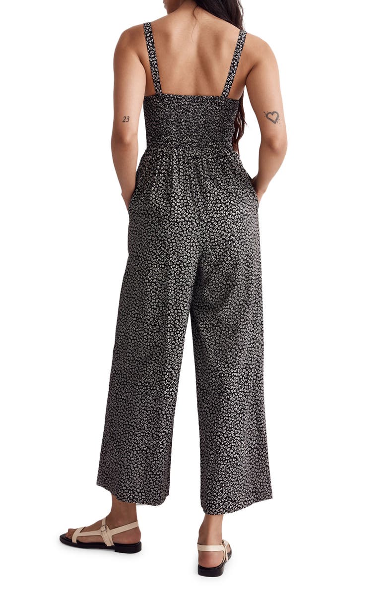 Madewell Lucie Micro Daisy Wide Leg Jumpsuit, Alternate, color,