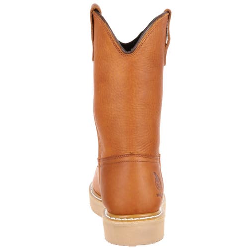 Georgia Boot Wedge Steel Toe Pull On Work Boot In Brown