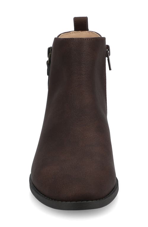 Journee Collection Journee Ellis Round Toe Bootie In Brown