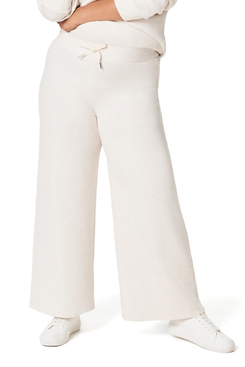 Air Essentials Wide Leg Crop Pants, Main, color, OATMEAL HEATHER