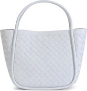 FURNIQ UK Portland Woven Leather Top Handle Bag