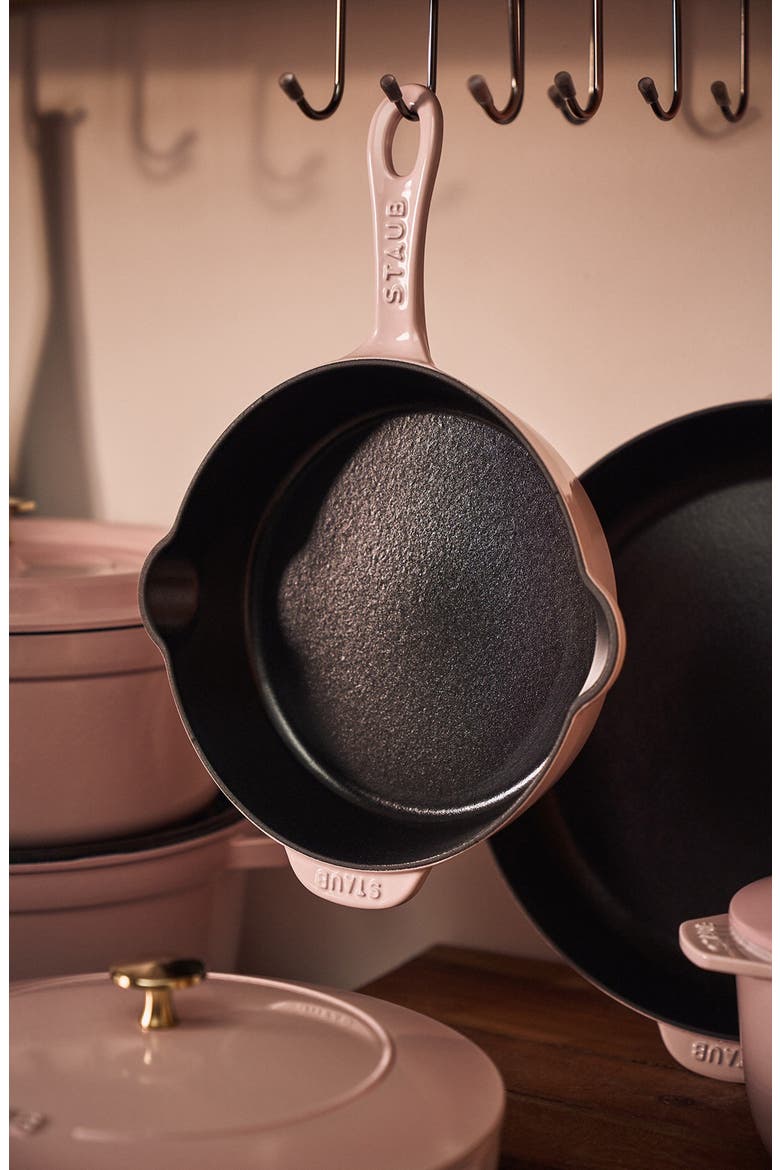 11-Inch Enameled Cast Iron Traditional Skillet, Alternate, color, PEONY PINK