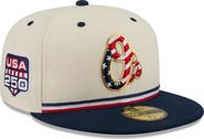 New Era Men's New Era Cream/Navy Baltimore Orioles USA 250 Fourth of July 59FIFTY Fitted Hat