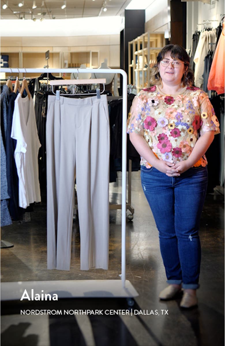 Pleat Front Wide Leg Suit Pants, sales video thumbnail