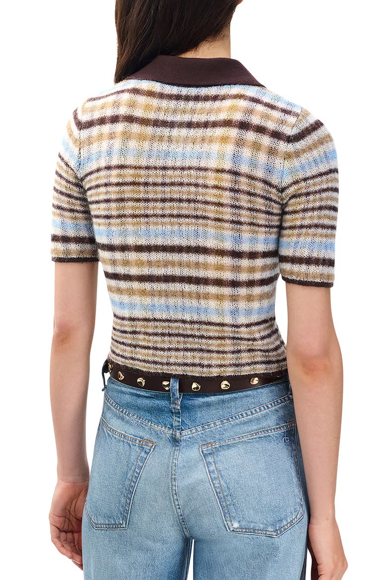 Leva Short Sleeve Zip Cardigan, Alternate, color, IVRMT