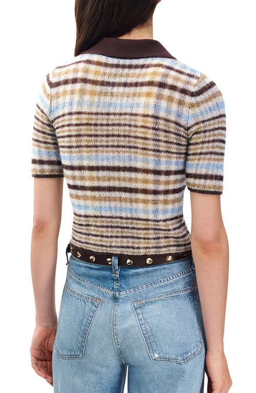 Rag & Bone Leva Short Sleeve Zip Cardigan In Multi