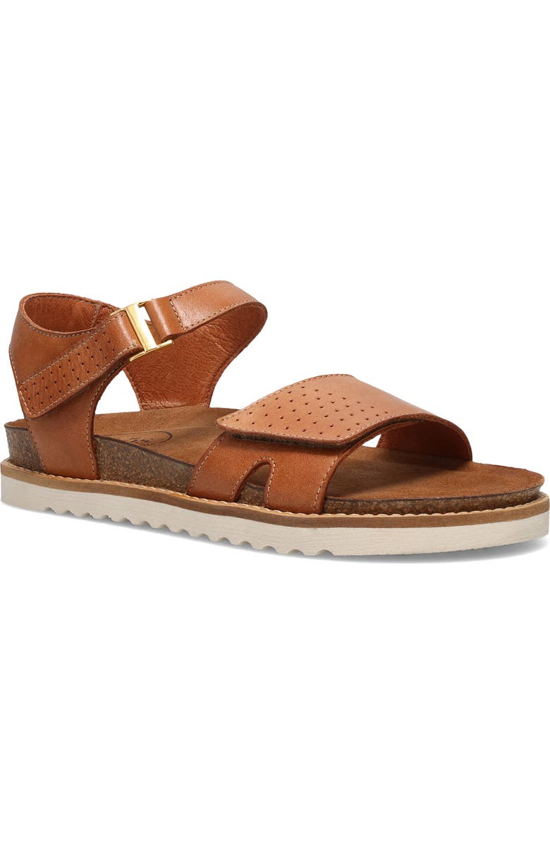 Taos Modern Ankle Strap Platform Wedge Sandal, Main, color, Caramel