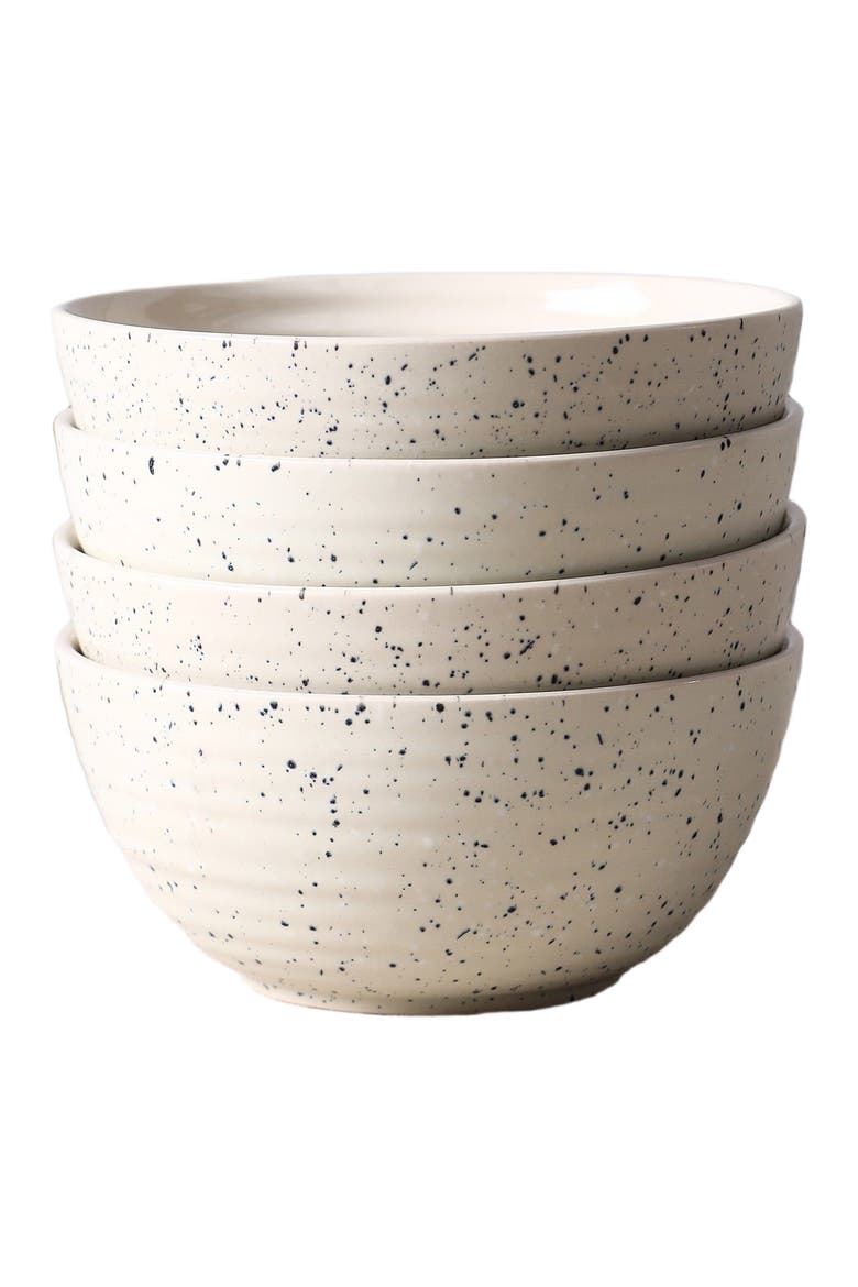 Dua Stoneware 12-Piece Dinnerware Set, Alternate, color, White