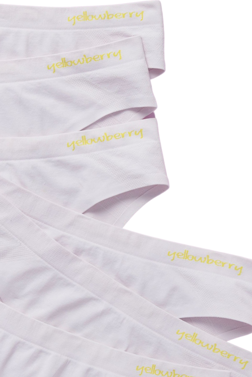Yellowberry 6pk Seamless Bikini Underwear With Bonded Seam In Snowflake
