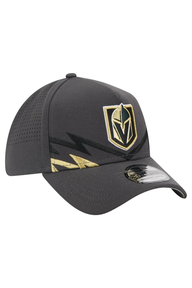 Men's New Era Gray Vegas Golden Knights Zig Zag 39THIRTY A-Frame Perforated Flex Hat, Alternate, color, Gray