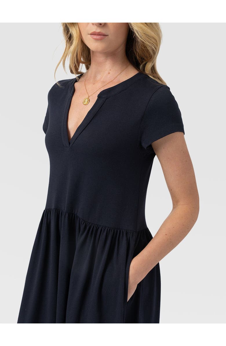 Saint + Sofia Bonnie V-Neck Dress, Alternate, color, 