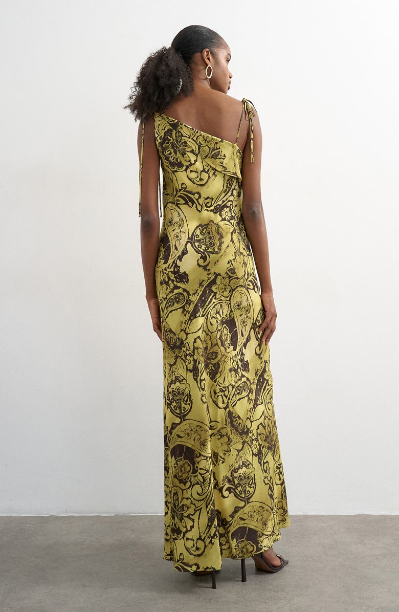 Topshop Paisley Satin Maxi Dress, Alternate, color,