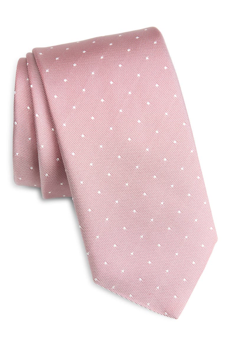 Silk Blend Tie, Main, color, LIGHT PASTEL PINK