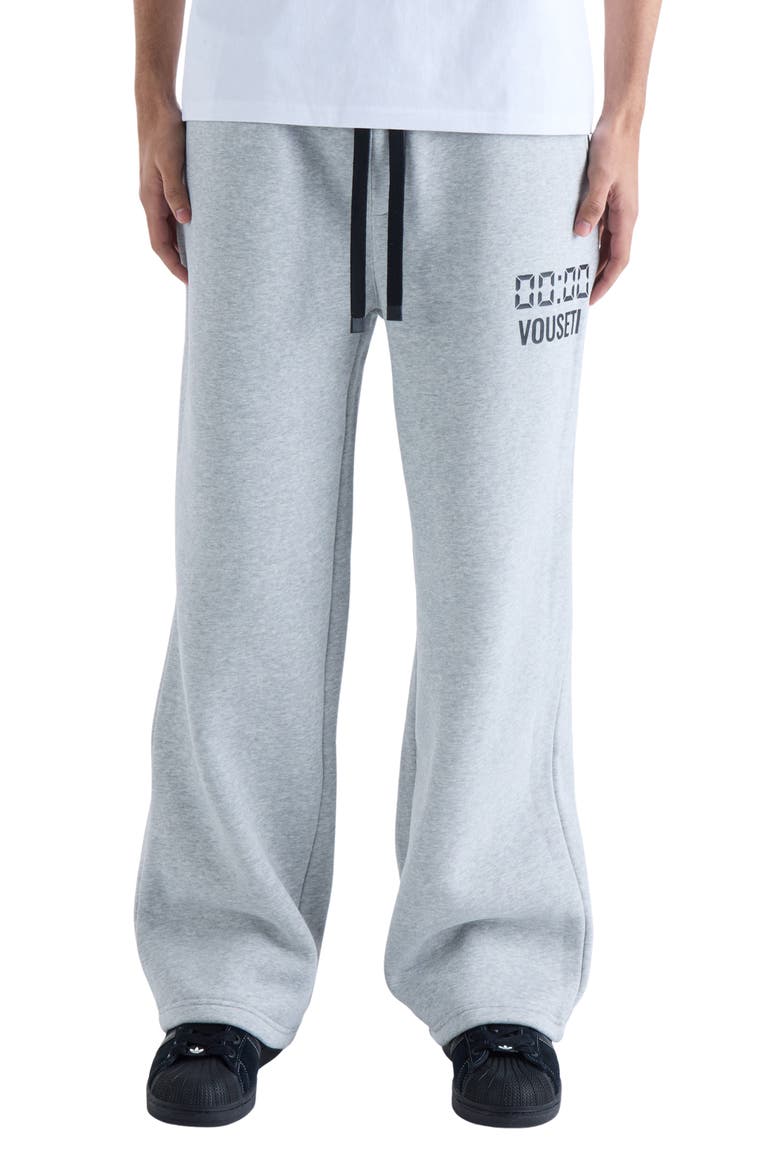 Us Against Time Fleece Track Pants, Main, color, GREY MARL