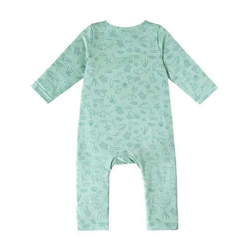 Uv Skinz Active Fleece Romper In Ocean Friends