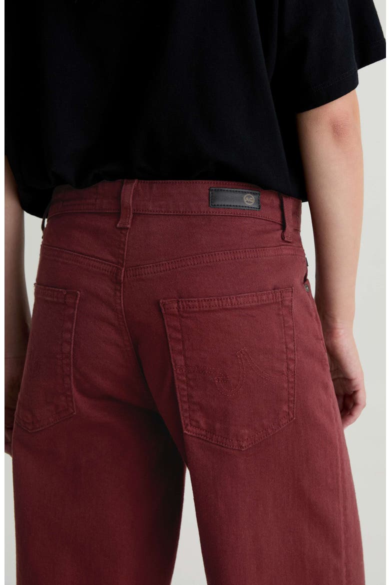 Saige Wide Leg Jeans, Alternate, color, CRANBERRY