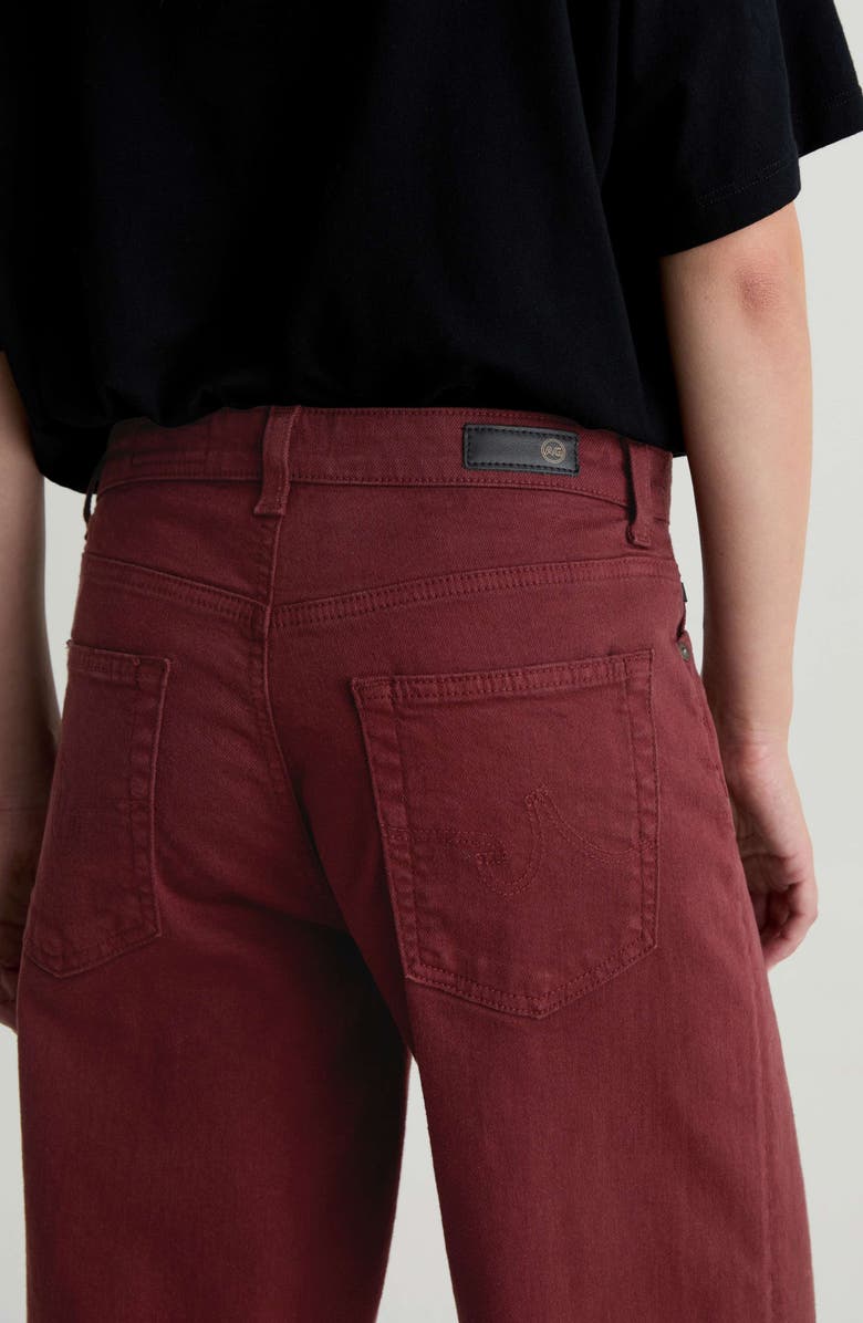 AG Saige Wide Leg Jeans, Alternate, color, Cranberry