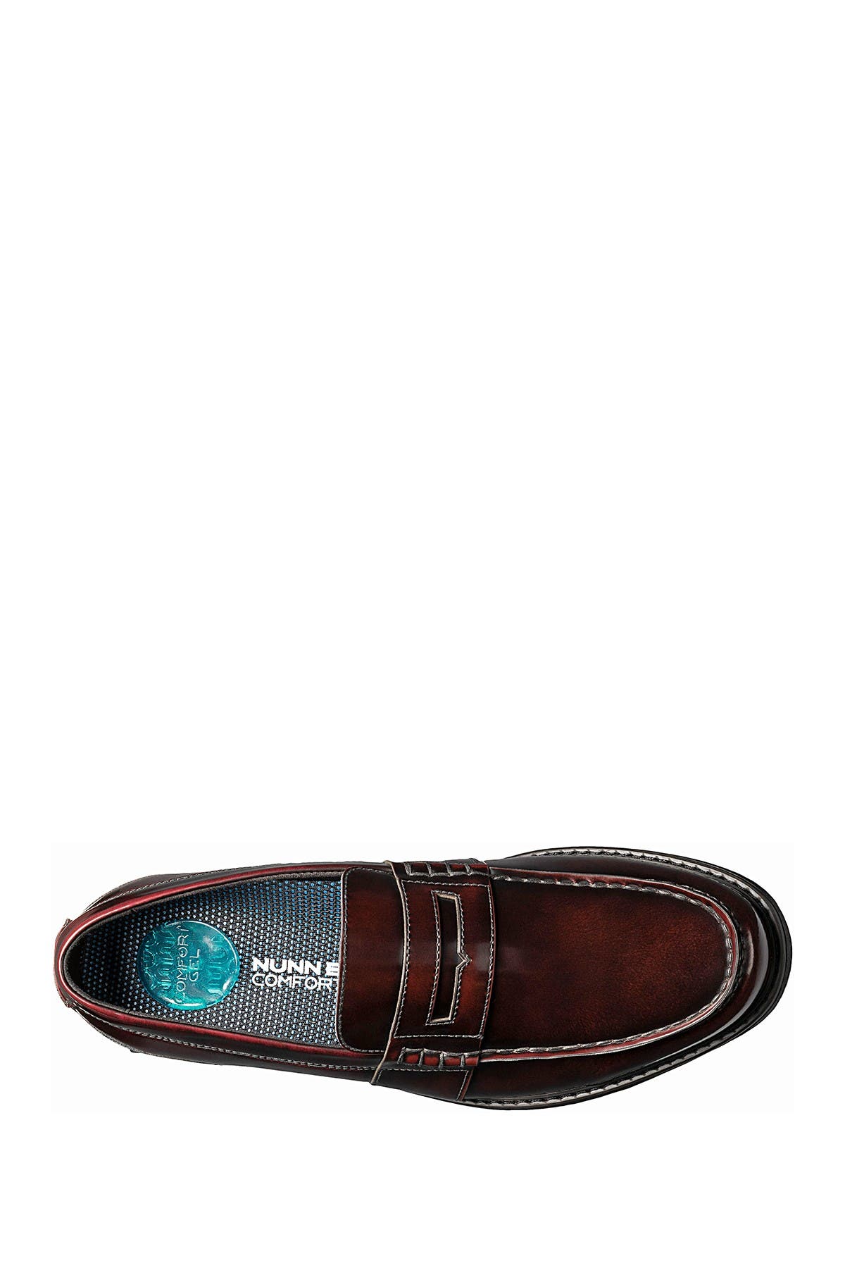 Lincoln Leather Moc Toe Penny Loafer - Wide Width Available, Alternate, color, POLISHED BURGUNDY