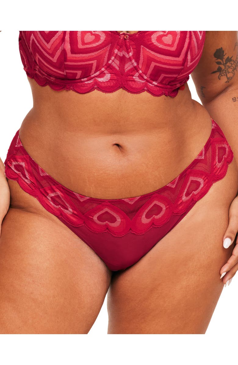 Adore Me Amorina Cheeky Panties, Main, color, Dark Red
