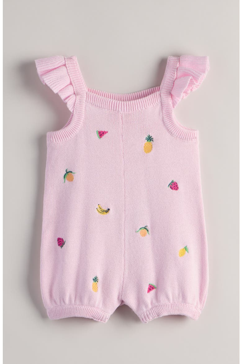Embroidered Cotton Sweater Romper, Main, color, PINK OPAL FRUIT