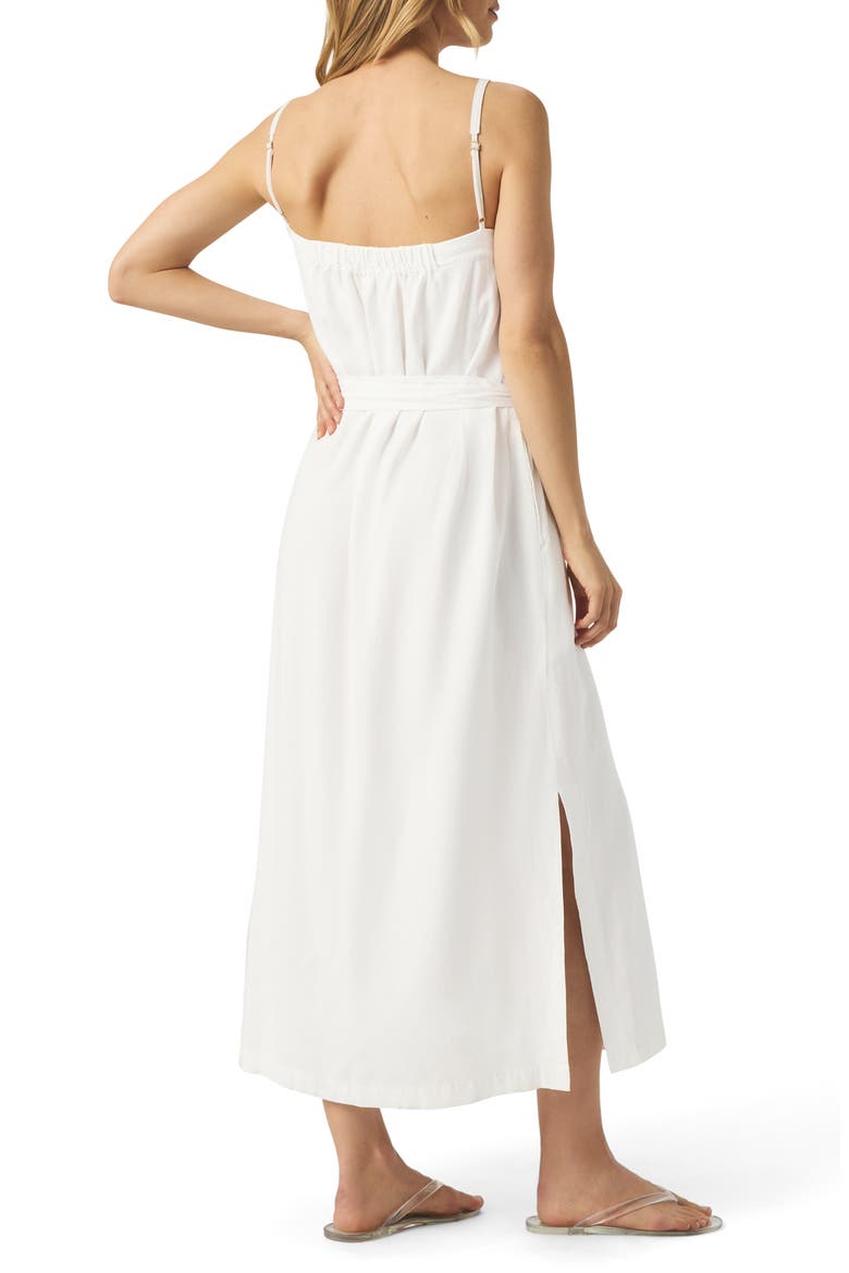 Amanda Sleeveless A-Line Dress, Alternate, color, WHITE