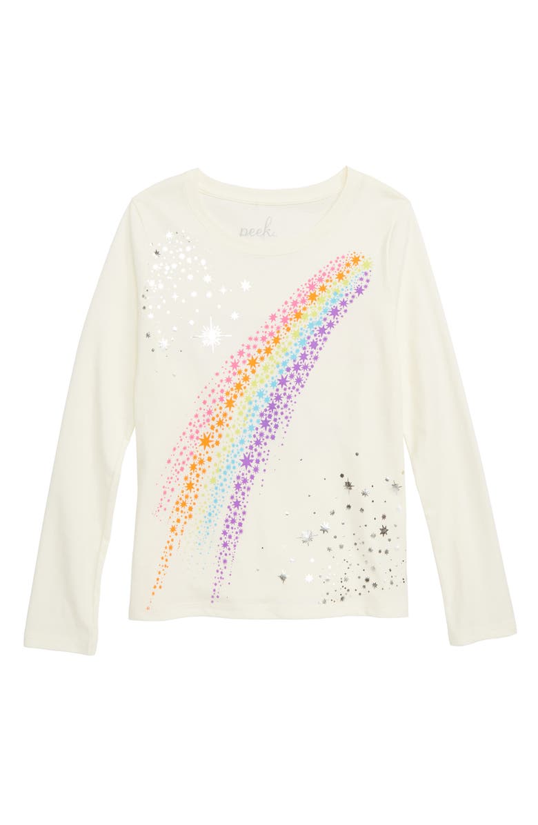 Peek Aren't You Curious Cosmic Love Rainbow Graphic Tee, Main, color,