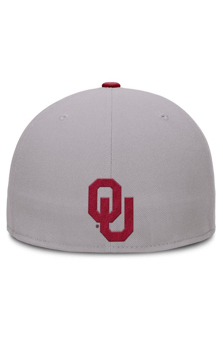 Jordan Brand Men's Jordan Brand  Gray Oklahoma Sooners True Primetime Performance Fitted Hat, Alternate, color, Gray