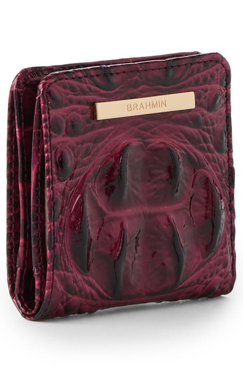 Brahmin Jane Croc Embossed Leather Wallet In Pink