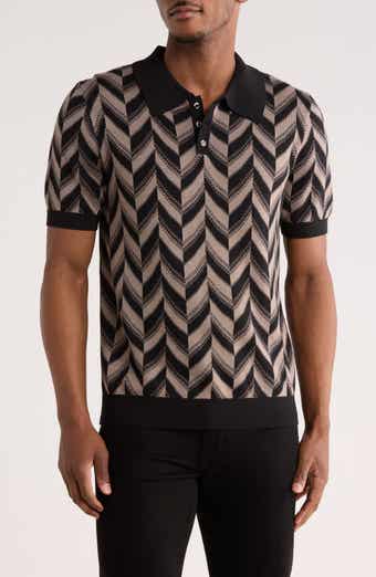 JASON WU Chevron Silk & Cotton Polo