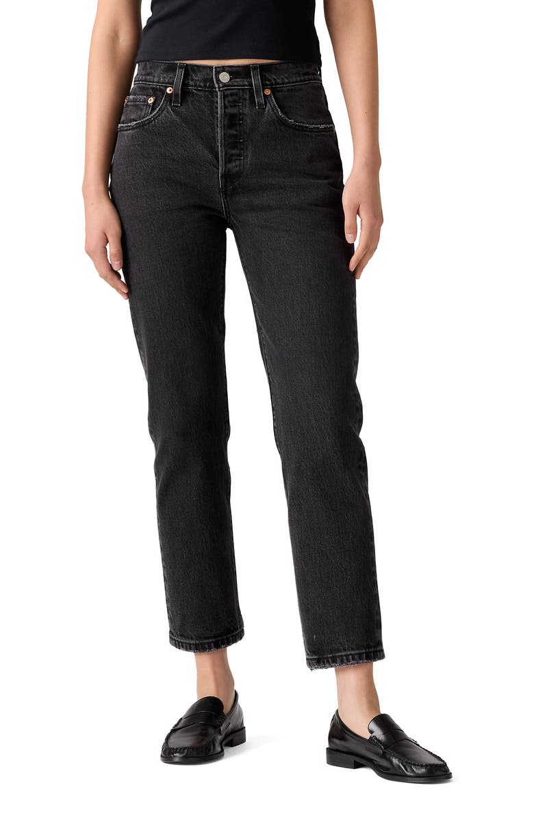 Levi's 501<sup>®</sup> High Waist Crop Straight Leg Jeans, Main, color, Off Topic