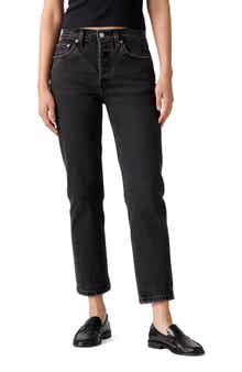 Levi's 501® High Waist Crop Straight Leg Jeans