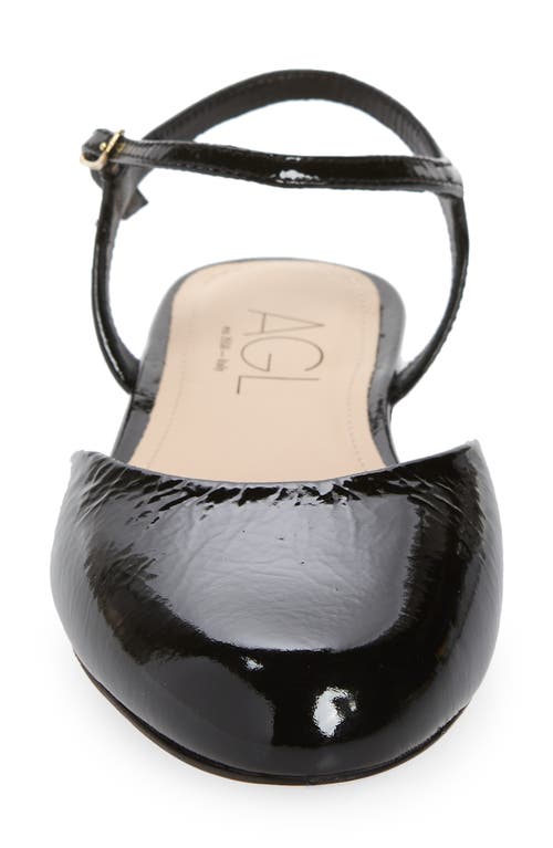 Agl Attilio Giusti Leombruni Agl Milly Ankle Strap Flat In Nero