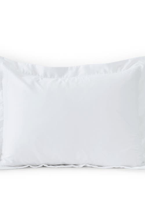 Lands' End 400 Thread Count Premium Supima Cotton No Iron Sateen Embroidered Pillow Sham In White Dots
