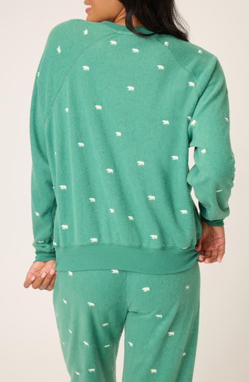 Pj Salvage The Outsider Fleece Pajamas Top In Green