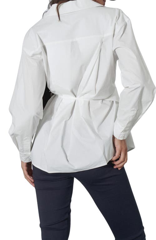 Find Me Now Mukkda Cotton Wrap Top In White