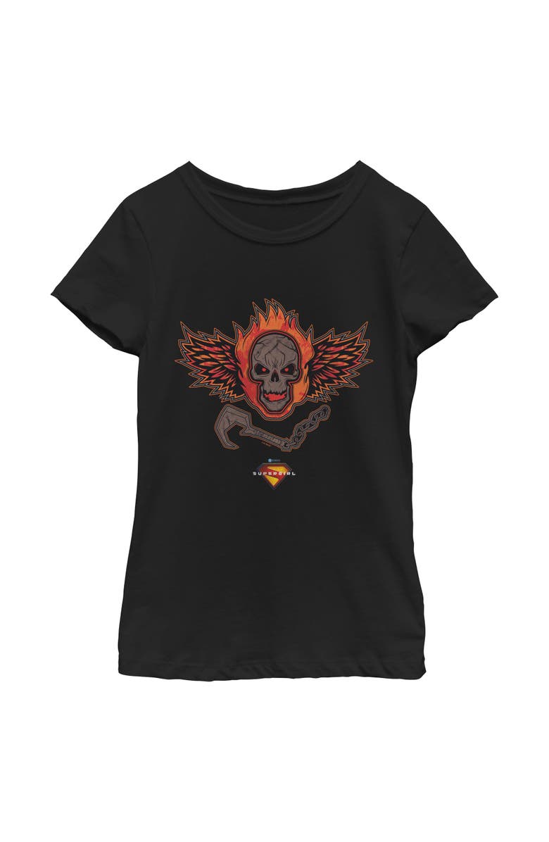 Supergirl Girl's Supergirl Ruthless and Feared Logo Graphic T-Shirt, Main, color, Black